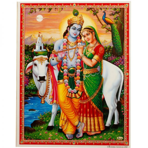 Poster: Krishna mit Radha